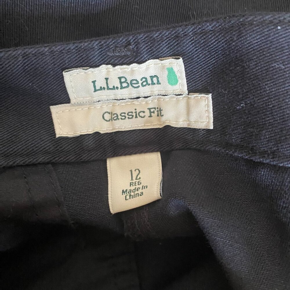 LOT (3) L.L. Bean flat front chinos 12R classic fit & favorite fit 12R NWT - Picture 5 of 8